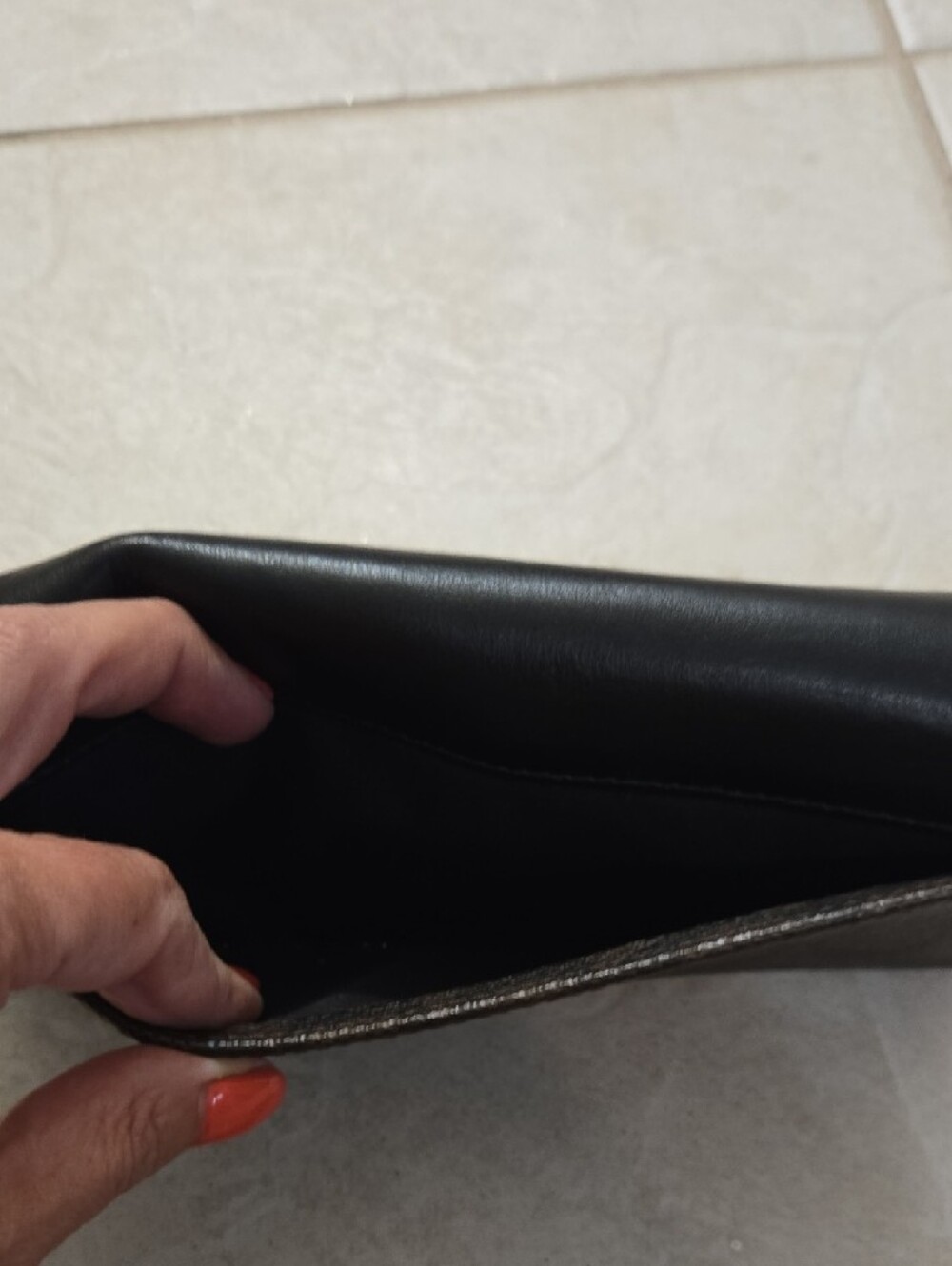 Coach Black Leather Continental Wallet with Gold Logo - Picture 4 of 5